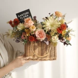 Корзина, портативный плетеный цветочный магазин, DIY, подарок на день рождения