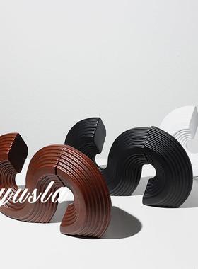 跨境爆款立书挡简约复古客厅书电视柜书房样板间软装饰品摆件摆设