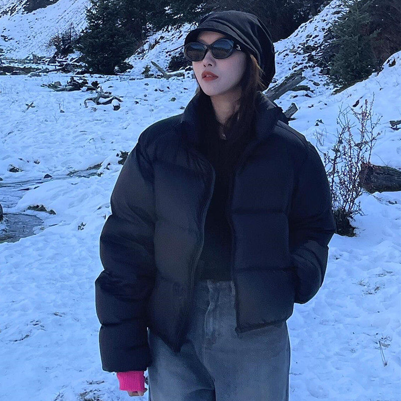 90白鸭绒立领面包服外套女2025秋冬季新款修身显瘦小众加厚羽绒服,淘宝优惠券,粉丝福利购,淘宝优惠卷