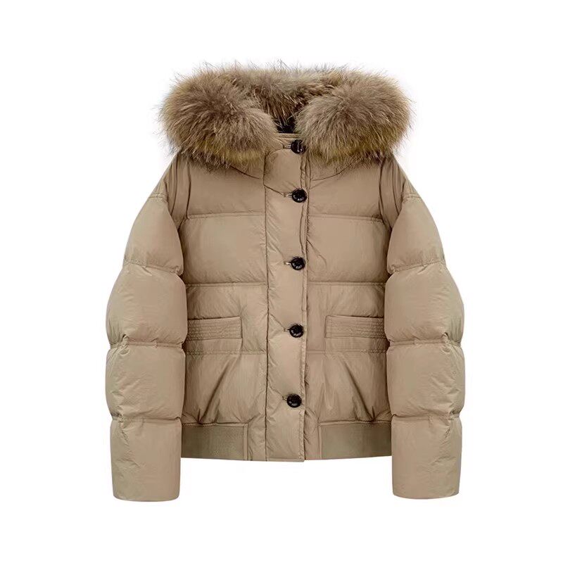 大毛领短款羽绒棉服女2025秋冬季新款设计感小个子加厚棉袄外套潮,淘宝优惠券,粉丝福利购,淘宝优惠卷