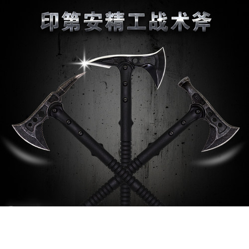 加强斧头刀开山刃大砍多功能斧子户外特种营地武器兵战斧防身手斧 - 图1