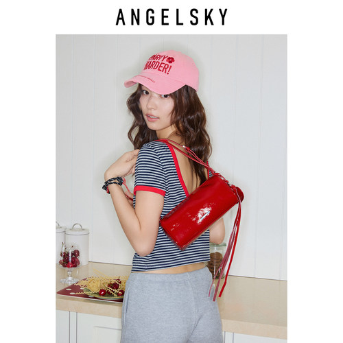 ANGELSKY原创设计腋下包女小众新款波点包包白色黑色高级感韩系 - 图3