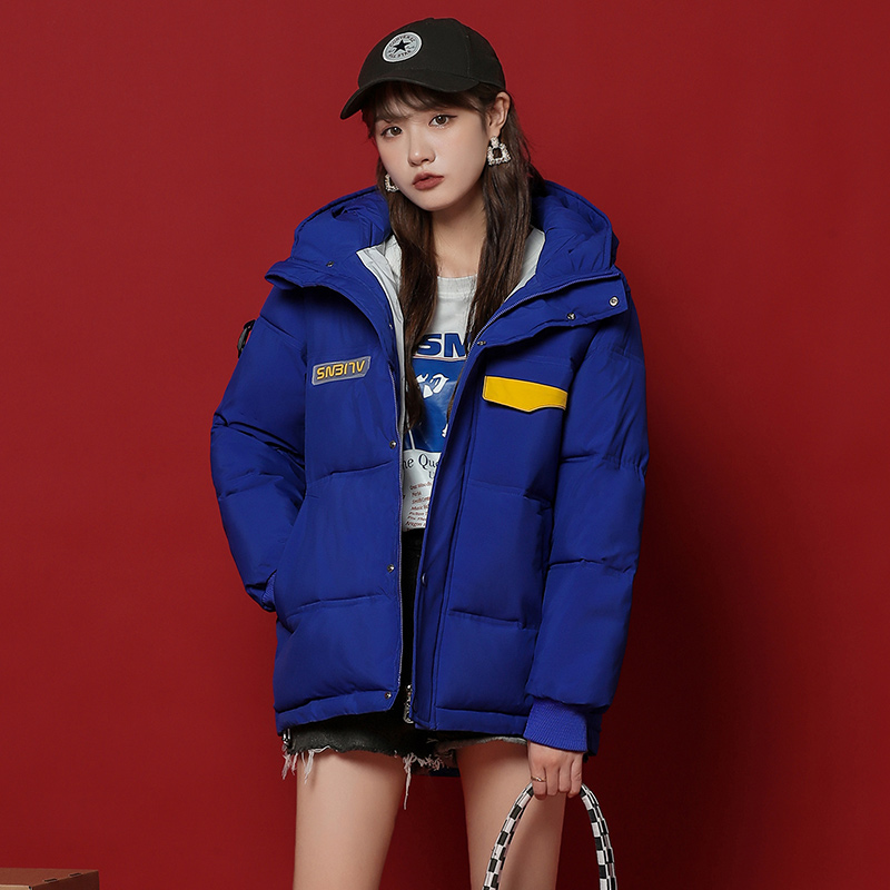 冬季新款羽绒短款韩版宽松in棉服 水云篇棉衣/棉服