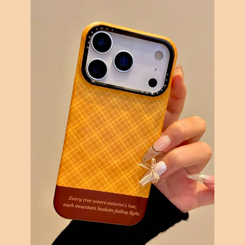 MoreRex ins小众撞色条纹英文磁吸支架适用苹果15手机壳iphone16promax新款14防摔13保护套16pro女款高级感17 - 图3