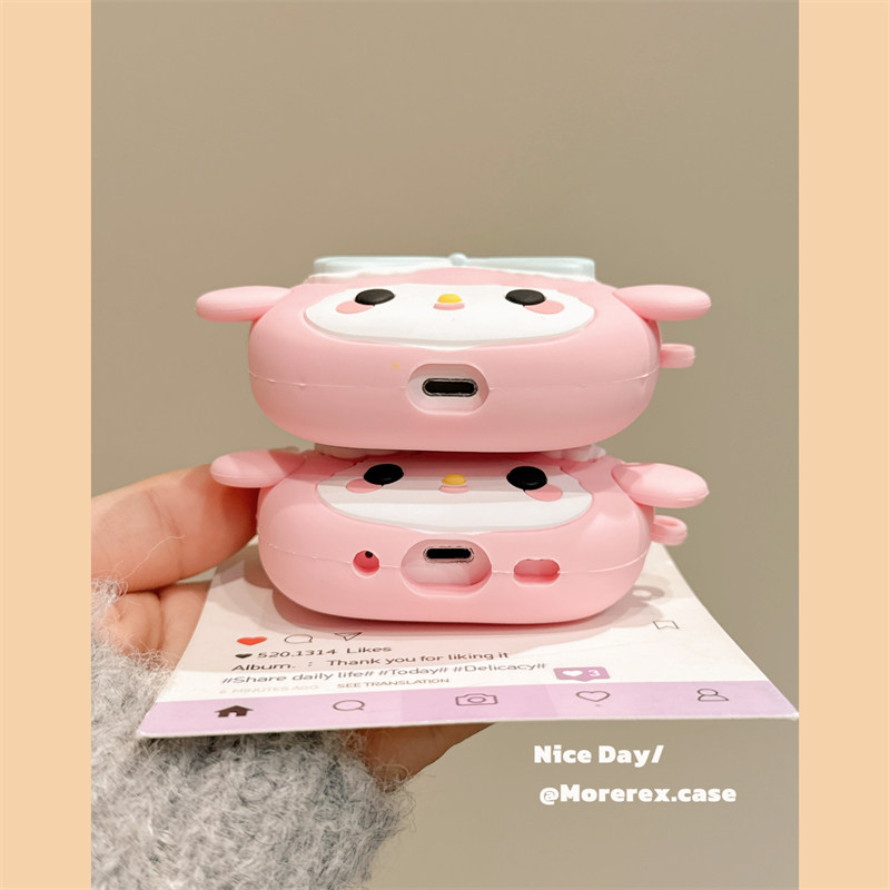 立体粉色小羊美乐蒂适用苹果新4代airpods蓝牙无线耳机保护套airpods1/2/3硅胶软壳airpodspro三代女新款小众,淘宝优惠券,粉丝福利购,淘宝优惠卷