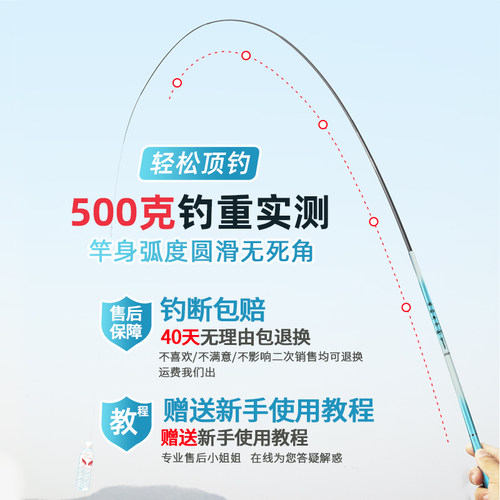 儿童鱼竿小孩钓鱼竿手杆超轻超硬钓鱼专用套装迷你全套小鱼竿手竿 - 图3