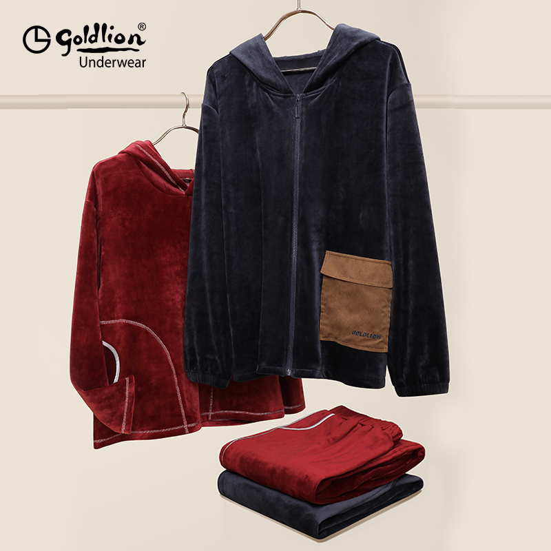 金利来 情侣款 冬季加厚海岛绒保暖家居服睡衣套装 天猫优惠券折后¥79包邮(¥299-220)多款可选