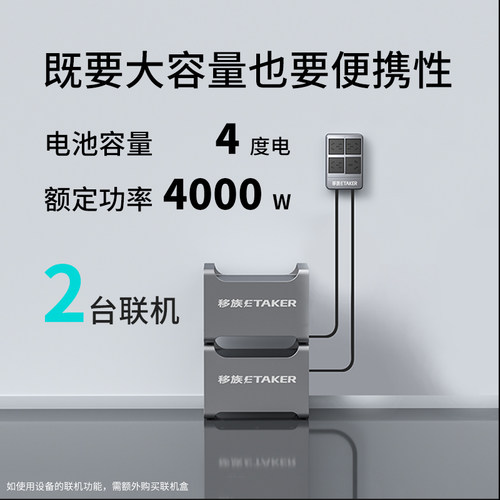 移族M2000户外移动电源220v大容量2度电便携自驾游露营2000w大功率户外烧水备灾救援停电应急车载电源 - 图2