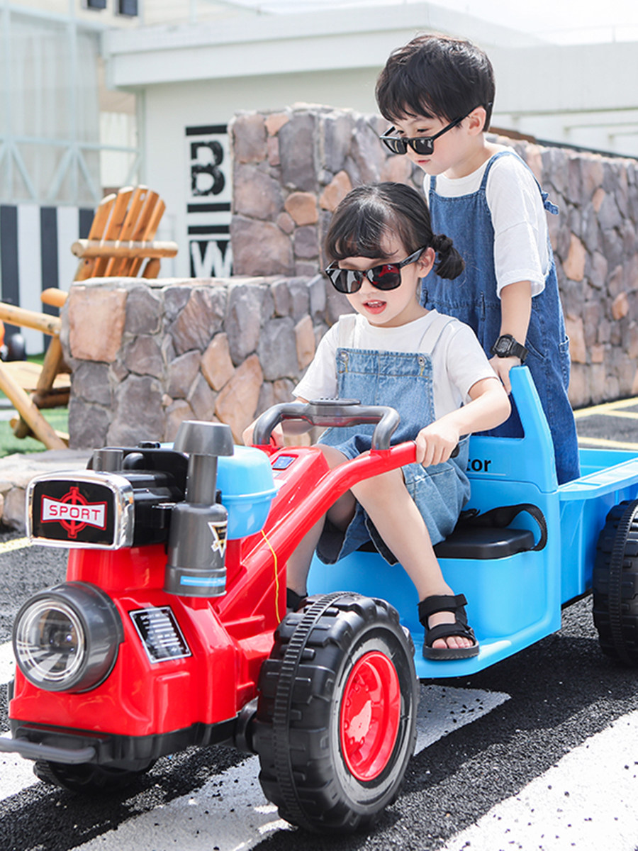 拖拉机小孩玩具车超大号四轮电动车 lookbaby看宝贝儿童电动车