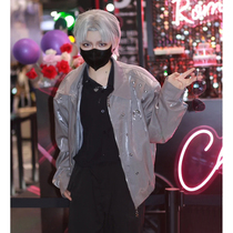 Summer Tinnitus Cos Clothing Liquid Metal Markers Shoulder Jacket Tide Cards European and American Street vintage Shoulder Jackets