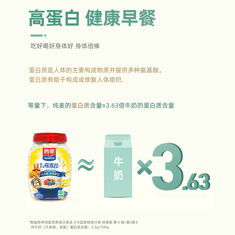 西麦纯燕麦片0添加蔗糖懒人速食早餐即食膳食纤维早餐谷物食品,淘宝优惠券,粉丝福利购,淘宝优惠卷