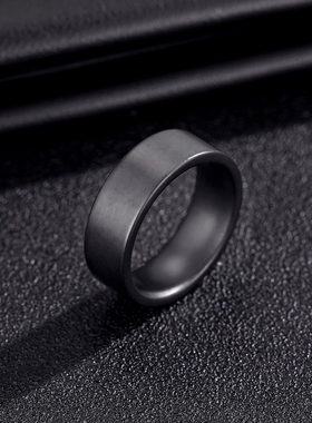 舒妃娅男士陶瓷复古不掉色戒指