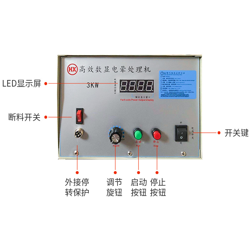 电晕处理机薄膜吹膜印刷电子冲击火花印前表面处理高频调节电晕机 - 图0