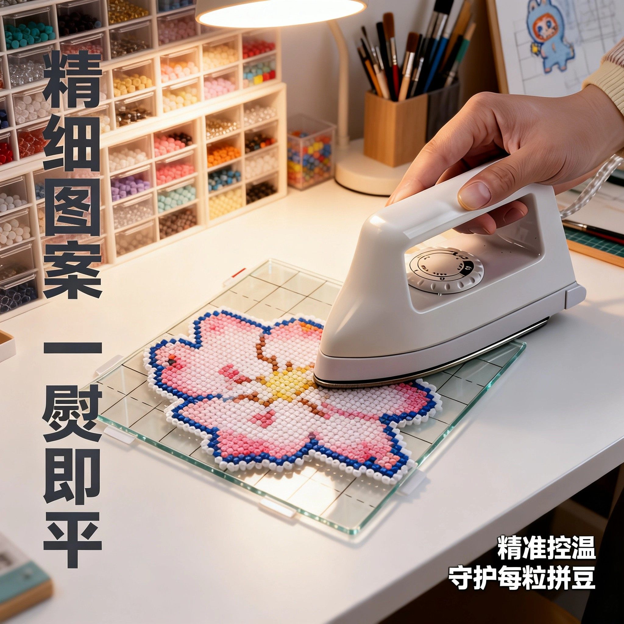 拼豆专用熨斗宿舍低电压儿童手工diy工具大白小熨斗熨烫纸烫豆机,淘宝优惠券,粉丝福利购,淘宝优惠卷