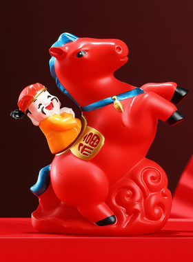 马到成功拜相封侯工位装饰摆件