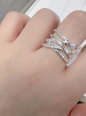 文艺范男女款冷淡风开口指环