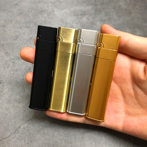 创意超薄迷你可放进烟盒里的打火机 砂轮加油老式打火机个性定制 - 图2