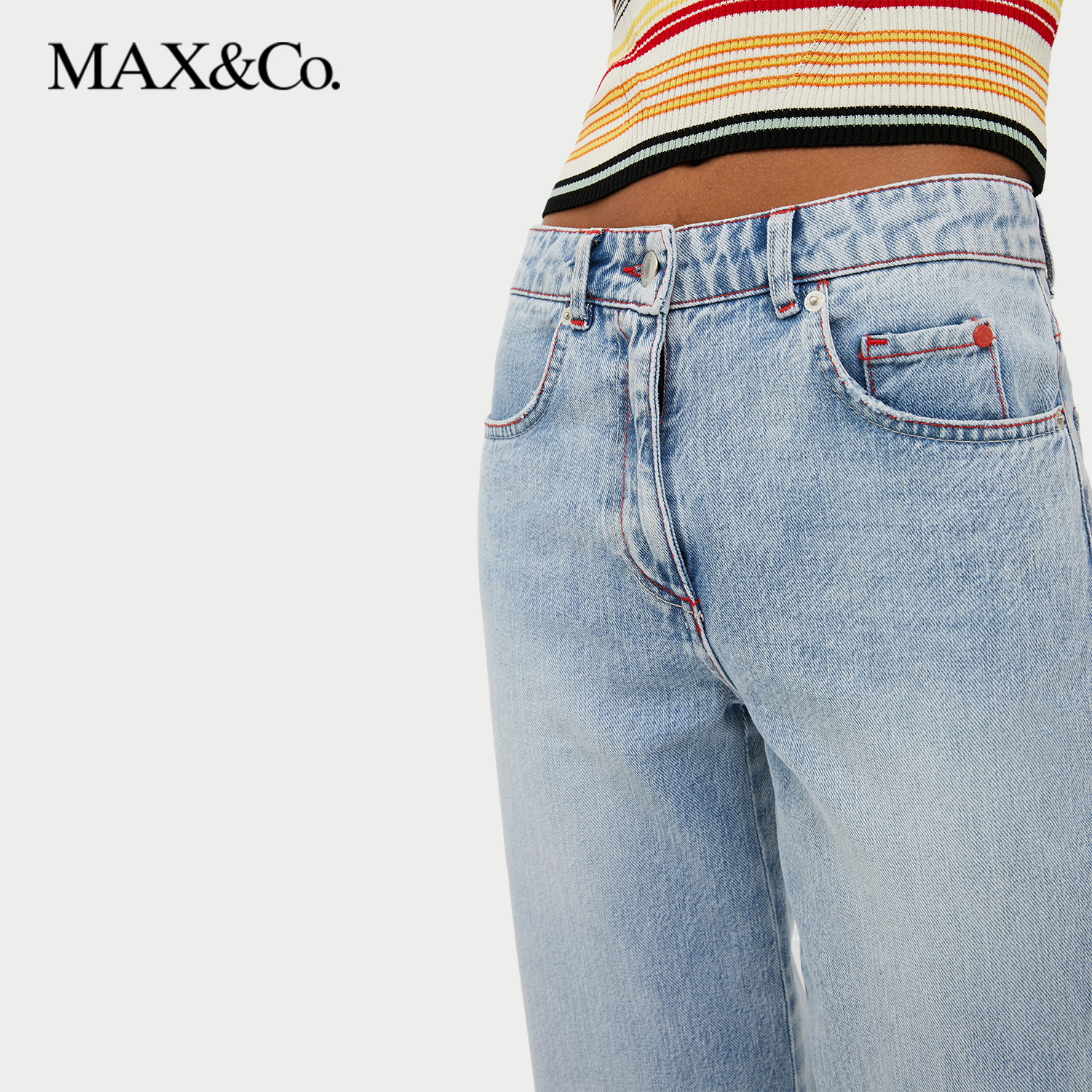 MAX&Co.秋冬改版直筒休闲牛仔裤6186074102maxco - 图2