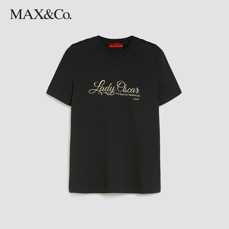 MAX&Co.秋冬新款 LADY OSCA女T恤凡尔赛玫瑰联名款maxco-图3