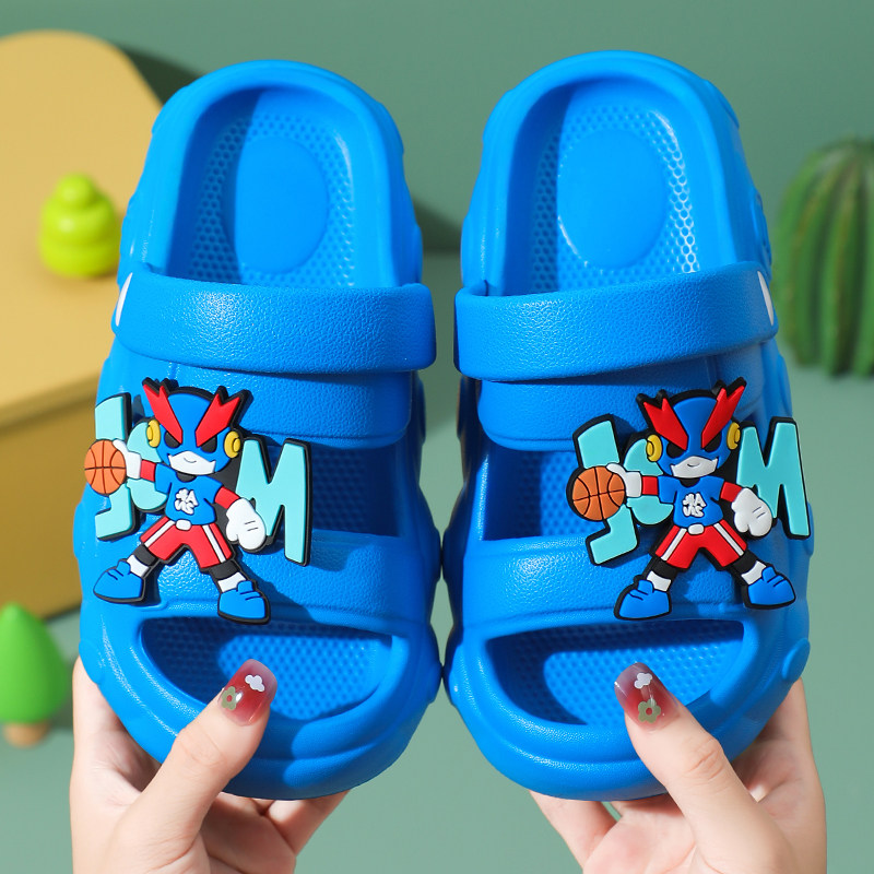 儿童拖鞋夏季男童女童踩屎感防滑宝宝室内居家洗澡男孩沙滩凉拖鞋 - 图0