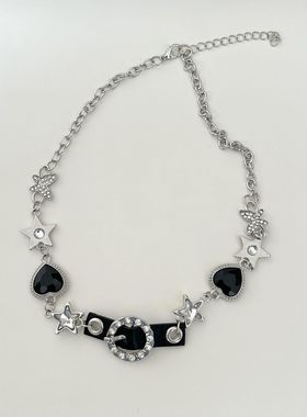 项链2024新款轻奢小众锁骨链女感甜酷辣妹脖颈链夸张配饰