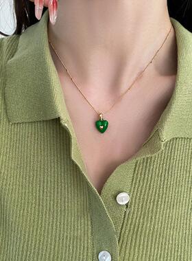 爱心项链轻奢小众2026年新款女