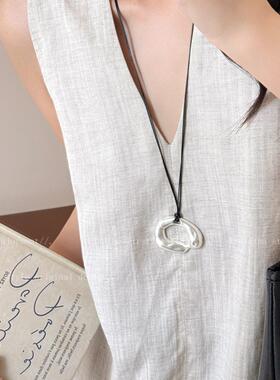 韩系ins不规则吊坠项链女2025
