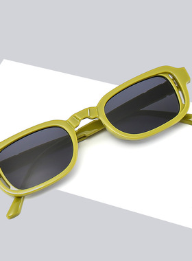 日系cherrykoko长方形小框个性墨镜太阳镜男款防紫外线眼镜女