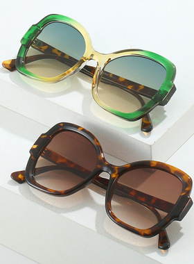 日系cherrykoko新款太阳镜 欧美ins个性蝴蝶眼镜米兰时装走秀款