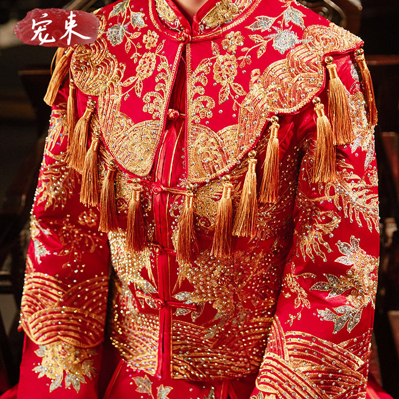 新娘秀禾服2021新款女结婚中式婚纱 宠束旗袍