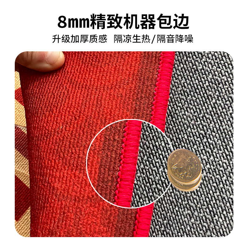 红色半圆入户门地垫进门口出入平安新年喜庆乔迁地毯家用防滑脚垫