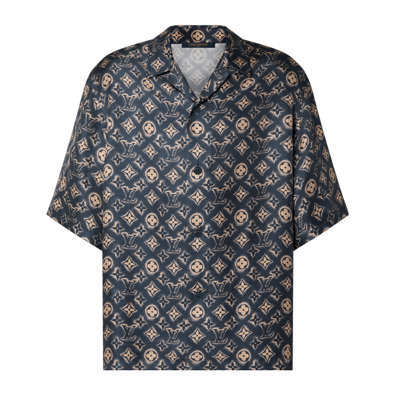 Louis Vuitton's Short-Sleeved Salt Print Denim Shirt 1A8WBC 