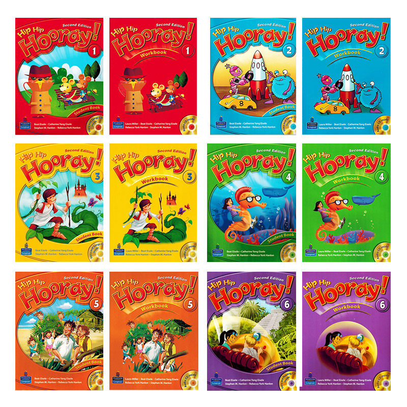 正版培生朗文Hip Hip Hooray 6级别学生用书练习册六级别朗文3h少儿英语培训机构强化班教材小学六年级课本3H6课外辅导班教材