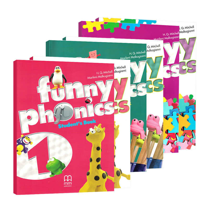 原装进口 funny phonics 3级字母发音初级入门英语口语口音纠正培训教材含书本练习册软件5-8岁少儿英语自然拼读发音规则提升教材