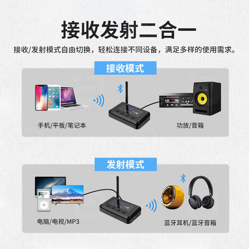 无线蓝牙5.2音频接收发射器二合一aptX HD同轴老式音响功放电视 - 图2