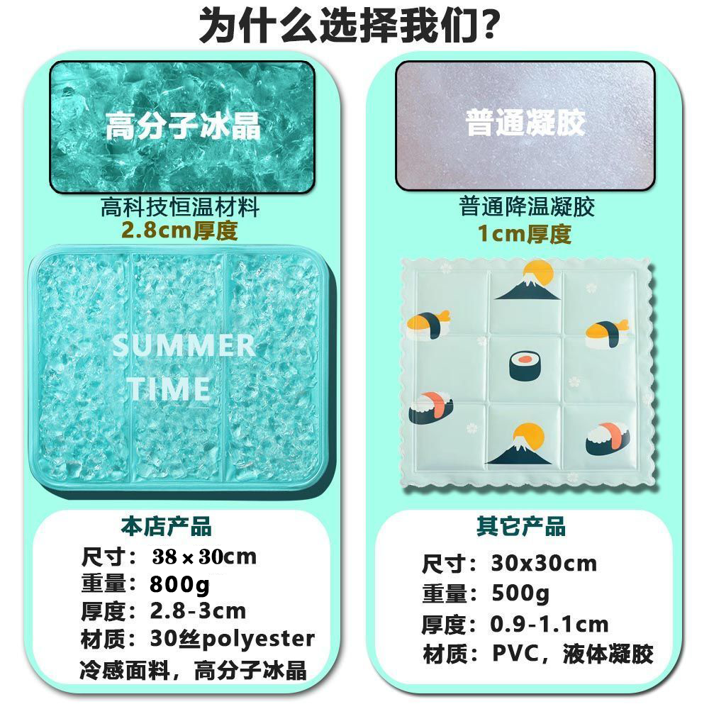 凝胶冰垫坐垫汽车坐垫凉垫办公降温垫学生屁垫冰凉透气久坐神器