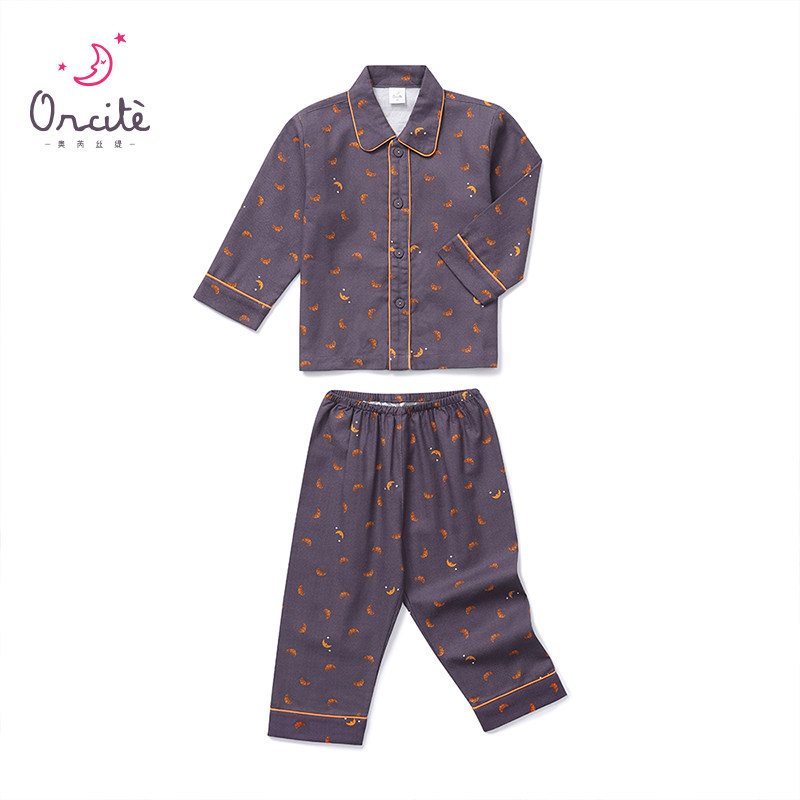 orcite韩国家庭亲子装磨毛纯棉睡衣 orcite睡衣/家居服套装