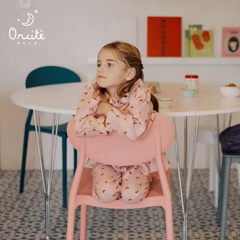 orcite韩国家庭亲子装磨毛纯棉睡衣 orcite睡衣/家居服套装