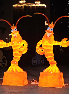 龙虾大排档夜市招牌摆件迎宾模型