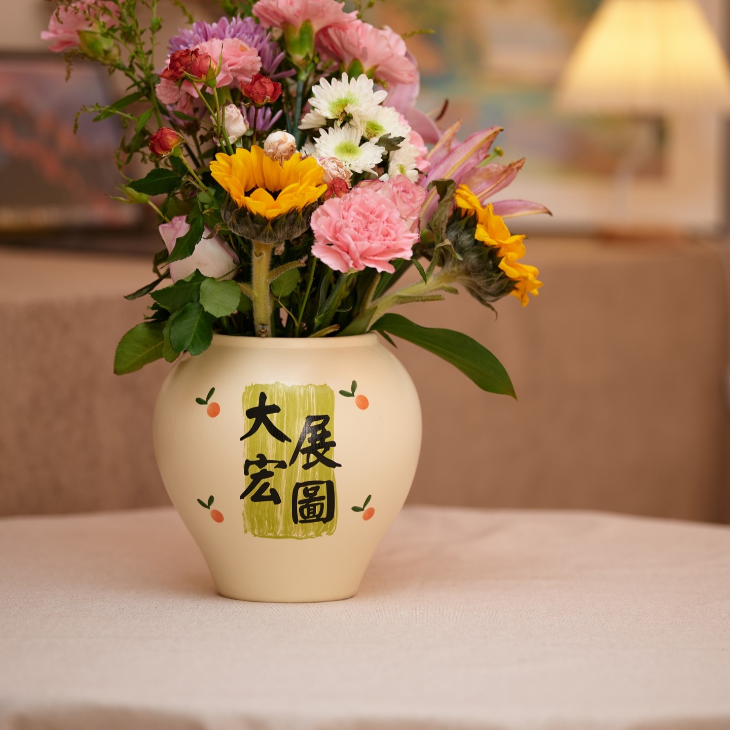 花盆陶瓷简约新款喜气风节日治愈美学客厅桌面蝴蝶兰文心兰送托盘,淘宝优惠券,粉丝福利购,淘宝优惠卷