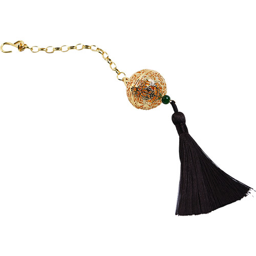 博物馆唐葡萄花鸟纹银香囊镂空挂件挂饰随身香囊球车载香薰球香炉 - 图0