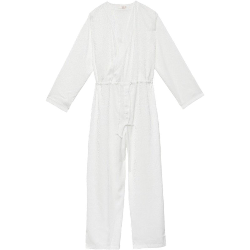 奢华暗纹春夏长袖冰丝连体衣男睡衣 7VEILS睡衣/家居服套装