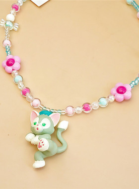 画家猫杰拉多尼手工彩色串珠项链