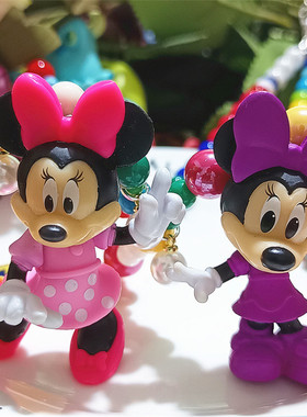 米老鼠米妮手作彩色糖果串珠项链