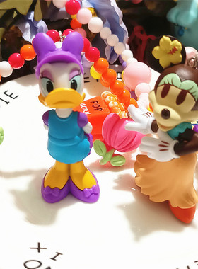 锁骨链米老鼠黛西鸭糖果珠子项链