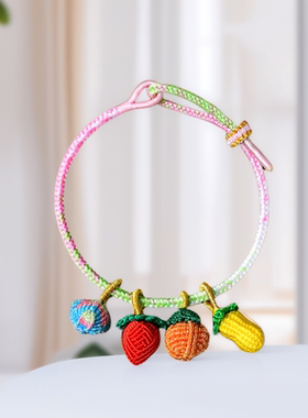 映日荷花端午节五彩绳安康吉祥礼