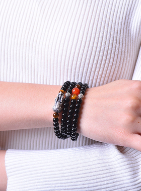 黑曜石貔貅手链情侣生日礼物情侣