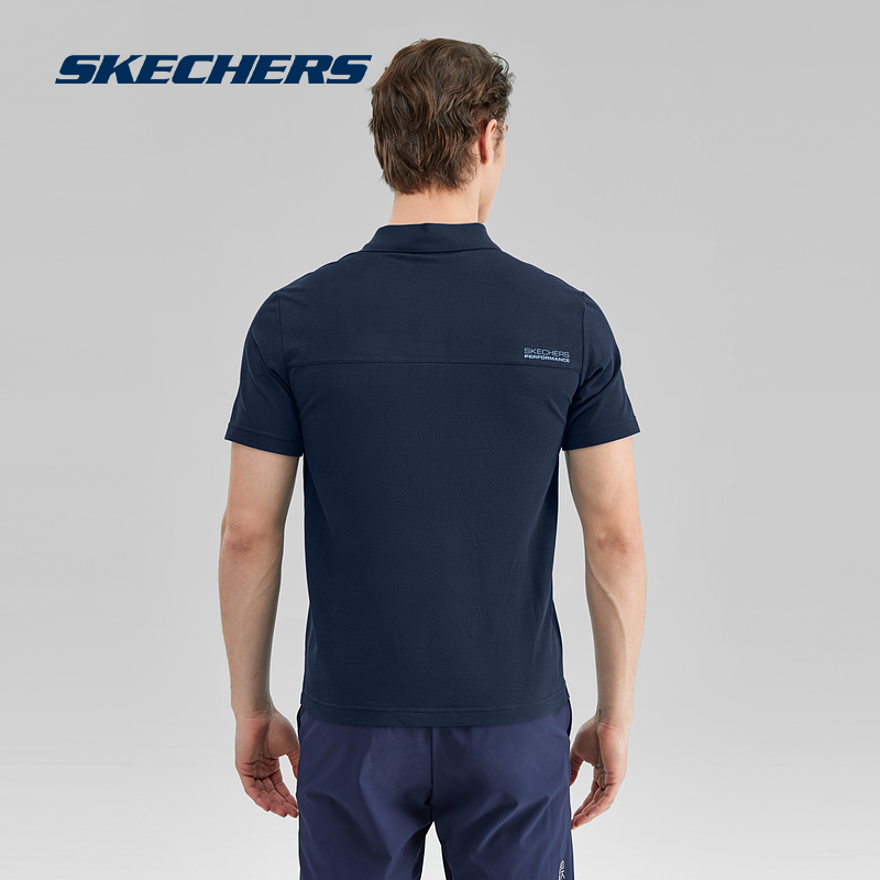 Skechers斯凯奇男子针织短袖POLO衫GODRI速干透气吸湿凉感运动服 - 图2