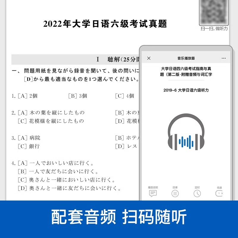 2本大学日语四六级考试指南与真题第三版+考纲词汇手册 备考2024年历年真题详解词汇字帖CJT4 CJT6.赠音频大学日语4级四级六级6级 - 图2