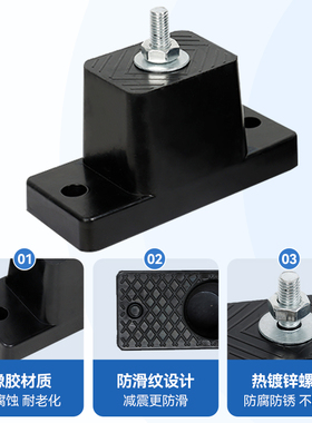 空调外机减震垫降噪隔音支架静音神器加厚橡胶底座防震器脚垫托架